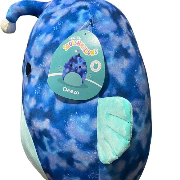 NWT Squishmallow DEEZO Blue Tie-Dye Anglerfish - 18 Inch - RARE HTF - Picture 3 of 6